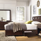 Riva California King-size Platform Storage Bed in Chocolate Brown