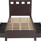 Riva Queen-size Platform Storage Bed in Espresso