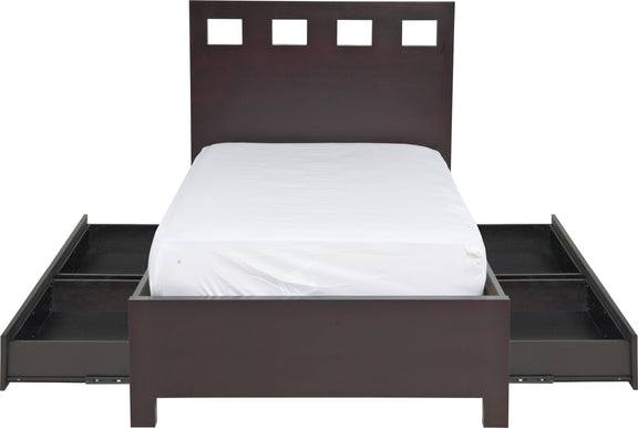 Riva Full-size Platform Storage Bed in Espresso