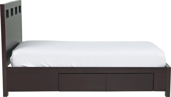 Riva King-size Platform Storage Bed in Espresso