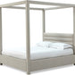 Rockford Queen-size Upholstered Canopy Bed in Turtle Dove Linen (2026)