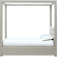 Rockford King-size Upholstered Canopy Bed in Turtle Dove Linen (2026)