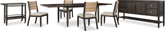 Rockport Double Extension Dining Table in Yin
