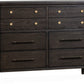 Rockport Eight Drawer Oak Wood Dresser in Yin