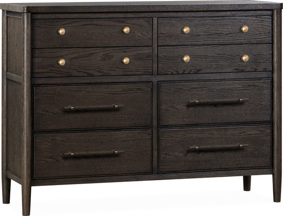 Rockport Eight Drawer Oak Wood Dresser in Yin