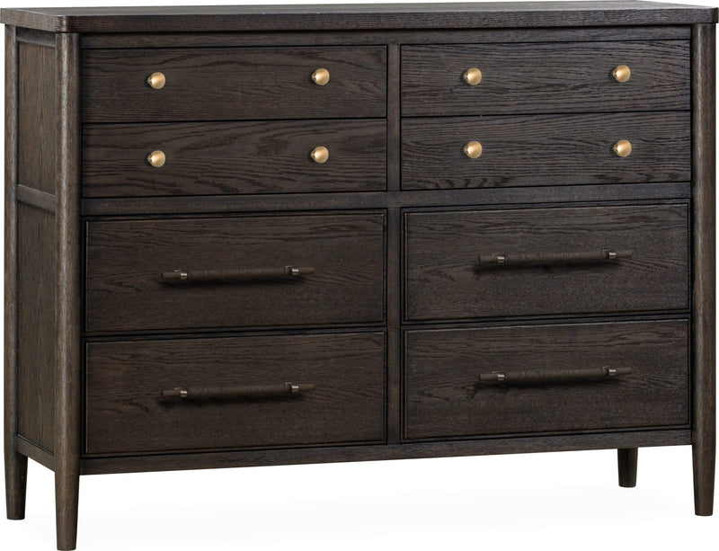 Rockport Eight Drawer Oak Wood Dresser in Yin