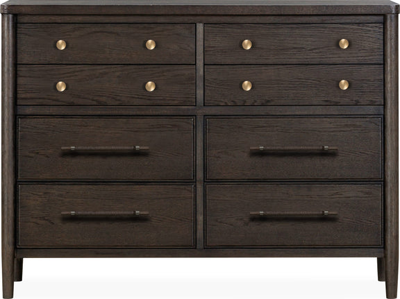 Rockport Eight Drawer Oak Wood Dresser in Yin