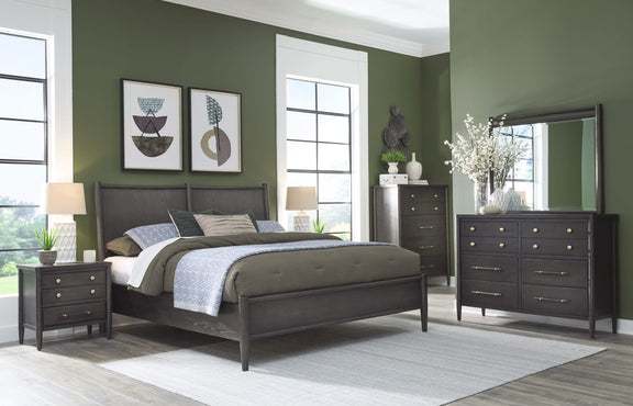 Rockport Oak Wood California King-size Platform Bed in Yin