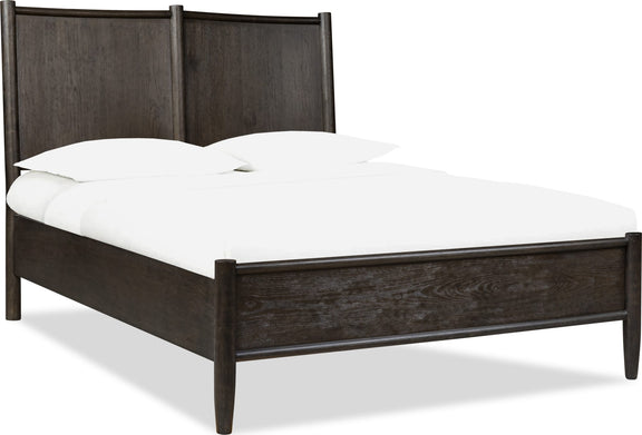 Rockport Oak Wood King-size Platform Bed in Yin