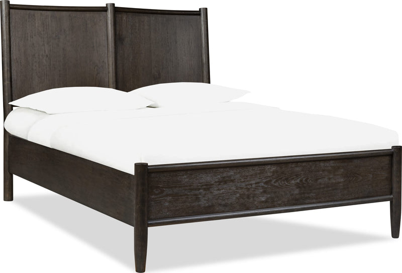 Rockport Oak Wood King-size Platform Bed in Yin
