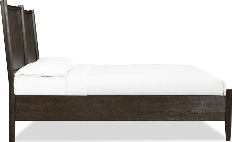 Rockport Oak Wood King-size Platform Bed in Yin