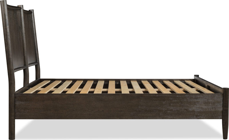 Rockport Oak Wood King-size Platform Bed in Yin