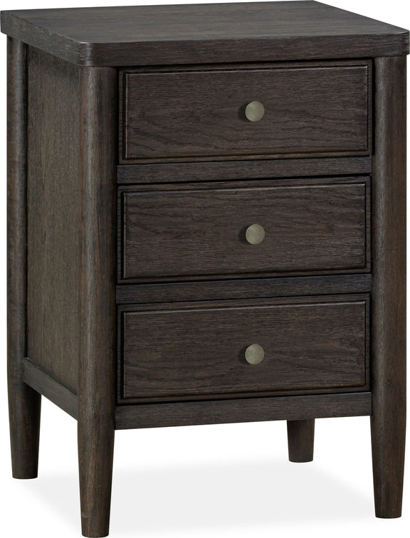 Rockport Three Drawer Small Nightstand in Yin
