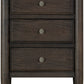 Rockport Three Drawer Small Nightstand in Yin