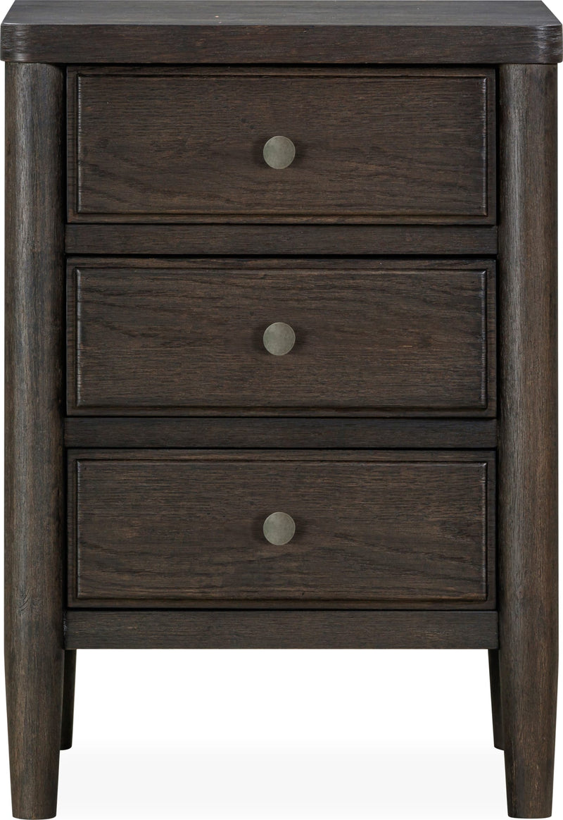 Rockport Three Drawer Small Nightstand in Yin
