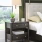Rockport Two Drawer One Shelf Oak Wood Nightstand in Yin