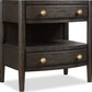 Rockport Two Drawer One Shelf Oak Wood Nightstand in Yin