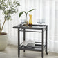 Rockport Two Shelf Rolling Bar Cart in Yin