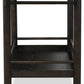 Rockport Two Shelf Rolling Bar Cart in Yin