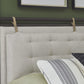 Rockport Upholstered King-size Poster Bed in Yin and Turtle Dove Linen