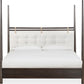Rockport Upholstered Full-size Poster Bed in Yin and Turtle Dove Linen