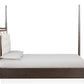 Rockport Upholstered Full-size Poster Bed in Yin and Turtle Dove Linen