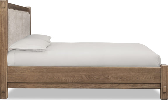 Roycroft Wd/Uph CK Bed - Bn/HW