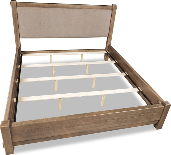 Roycroft Wd/Uph CK Bed - Bn/HW