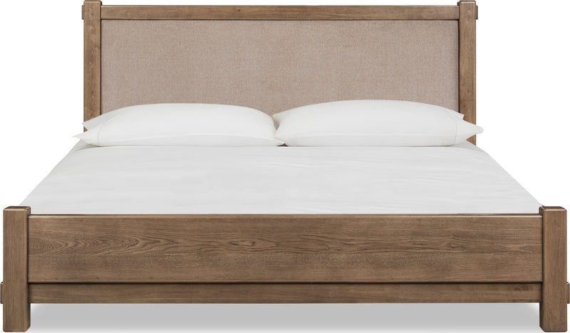 Roycroft Wd/Uph QN Bed - Bn/HW