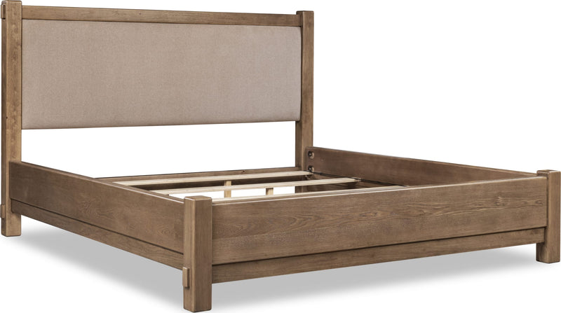 Roycroft Wd/Uph QN Bed - Bn/HW