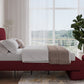Savage Queen-size Maximalist Upholstered Bed in Ruby Chenille