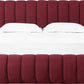 Savage Queen-size Maximalist Upholstered Bed in Ruby Chenille
