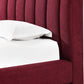 Savage King-size Maximalist Upholstered Bed in Ruby Chenille