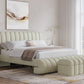 Savage Queen-size Maximalist Upholstered Bed in Sandy Chenille