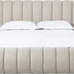 Savage Queen-size Maximalist Upholstered Bed in Sandy Chenille