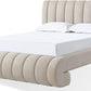 Savage King-size Maximalist Upholstered Bed in Sandy Chenille
