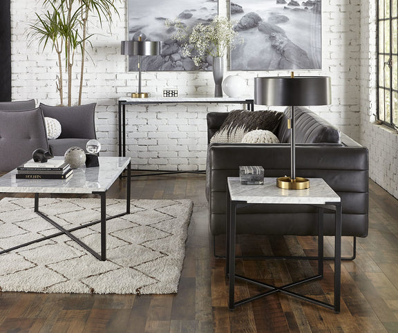 Saxon Console Table in Matte Black