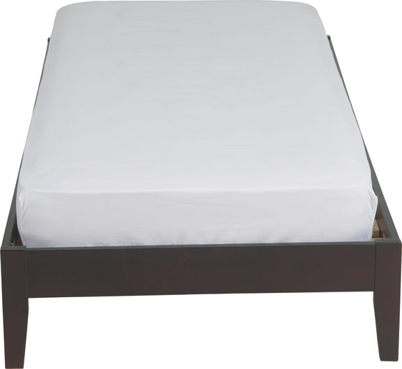 Nevis Twin Size Simple Platform Bed in Espresso