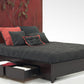 Simple Twin-size Platform Storage Bed in Espresso