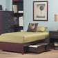 Simple King-size Platform Storage Bed in Espresso