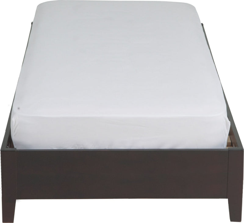 Simple Twin-size Platform Storage Bed in Espresso