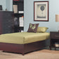 Simple California King-size Platform Storage Bed in Espresso