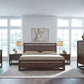 Sol California King-size Acacia Wood Platform Bed in Brown Spice
