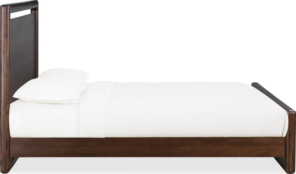 Sol California King-size Acacia Wood Platform Bed in Brown Spice
