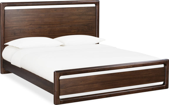 Sol King-size Acacia Wood Platform Bed in Brown Spice