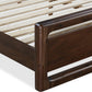 Sol Queen-size Acacia Wood Platform Bed in Brown Spice