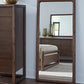 Sol Beveled Glass Floor Mirror in Brown Spce