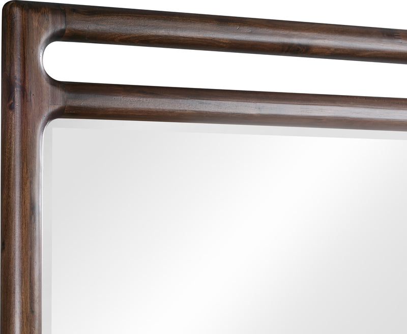 Sol Beveled Glass Wall or Dresser Mirror in Brown Spice