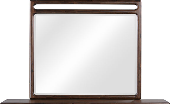 Sol Beveled Glass Wall or Dresser Mirror in Brown Spice