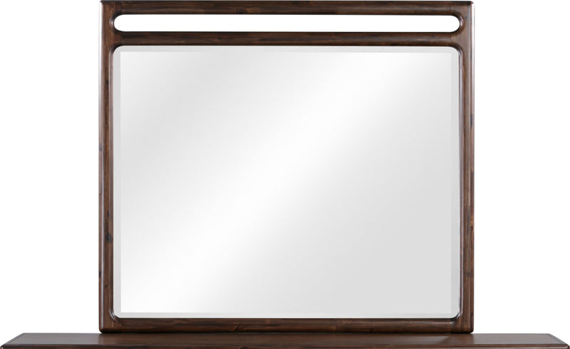 Sol Beveled Glass Wall or Dresser Mirror in Brown Spice
